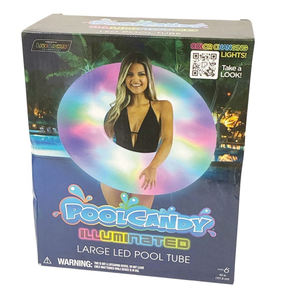 POOL CANDY ILLUMINATED LED POOL TUBE FOR‎ SWIMMING Color Changing Lights NEW